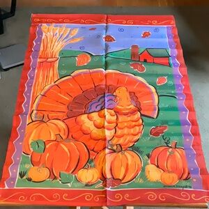 NWT Vintage Auson Jerrry Large Fall Thanksgiving decorative yard flag
